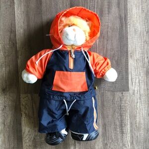 Build a Bear Orange Tabby Cat with jogging suit and Cleats Meow Noise